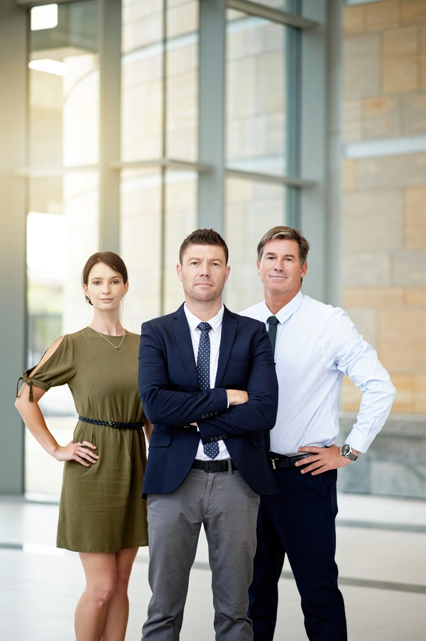 Professional financial services team portrait